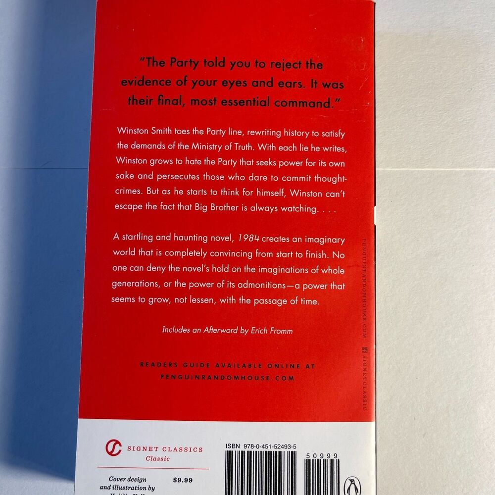 George Orwell 1984 75th Anniversary (Paperback) - Signet Classics - New Afterwor - Picture 2 of 2